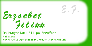 erzsebet filipp business card