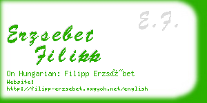 erzsebet filipp business card